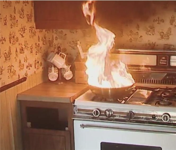 Fire in residential kitchen
